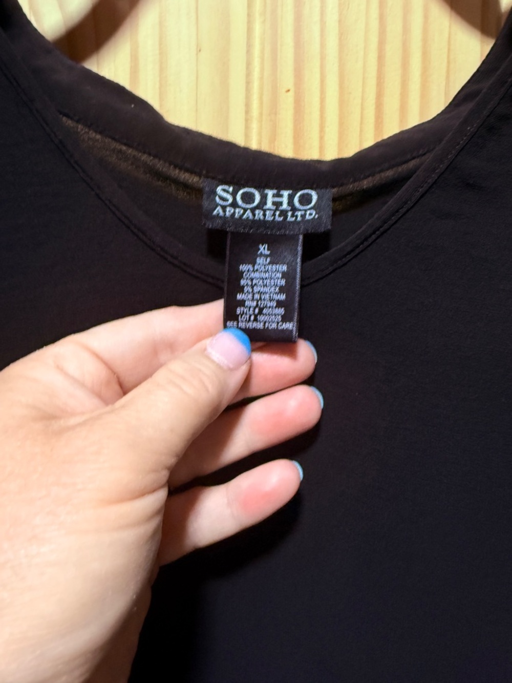 Soho sheer neck line ruffle cap shoulder top - Picture 4 of 7
